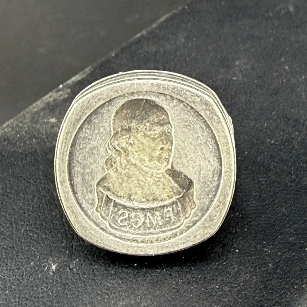 Vintage Franklin Mint Wax Seal Silver Tone Benjamin Franklin Collectors Society